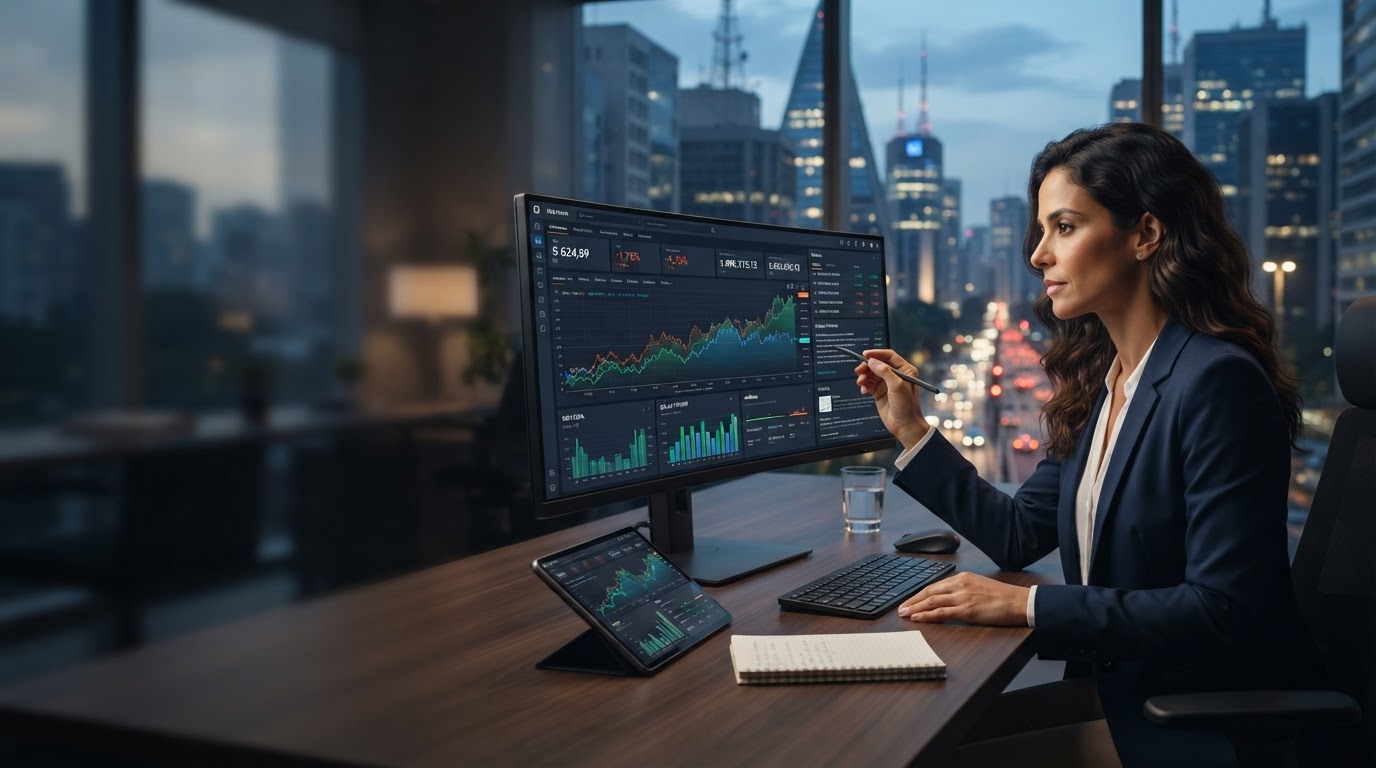 Notícias Financeiras Brasil — painel de análise de dados em tempo real para investidores